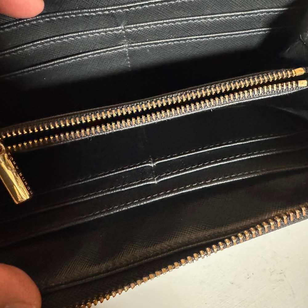 Tory Burch Black Saffiano Leather Zip Around Continental Wallet - Picture 5 of 7